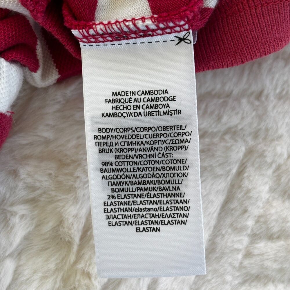 Polo Ralph Lauren Girls Small 7 Romper Red White Stripe Pony Summer Outfit - Picture 6 of 7